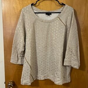 XL gold polka dot sweatshirt